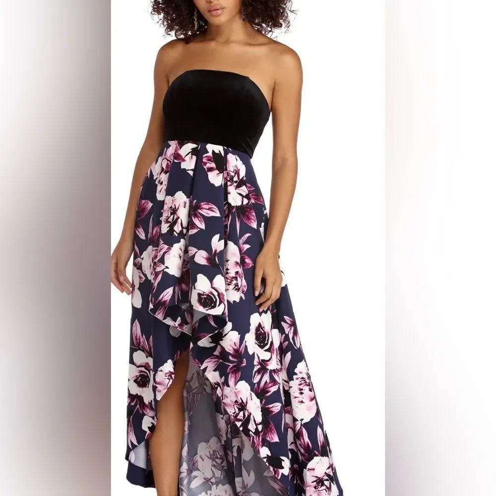 Speechless Strapless Cocktail Dress multicolor size 3